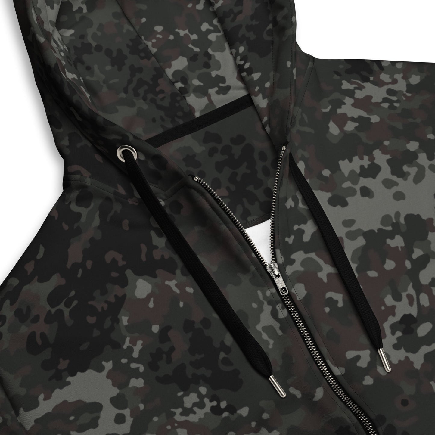 German Flecktarn Black CAMO Unisex zip hoodie - Zip Hoodies