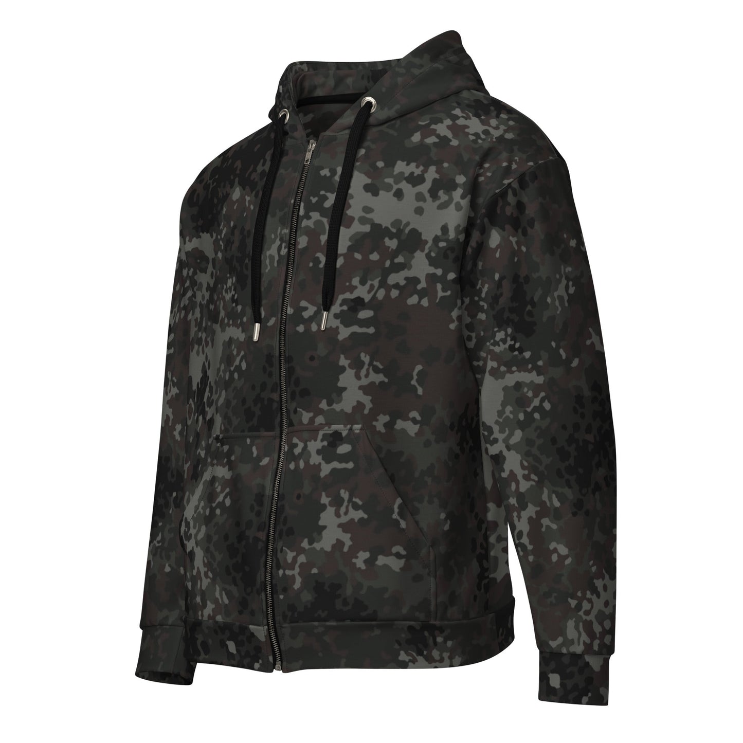 German Flecktarn Black CAMO Unisex zip hoodie - Zip Hoodies