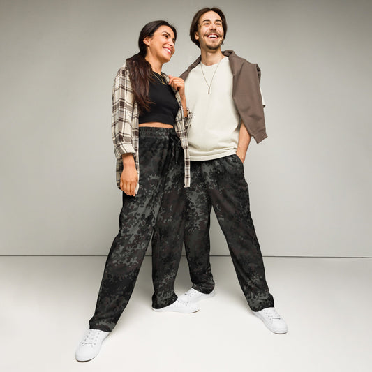 German Flecktarn Black CAMO Wide-leg joggers - 2XS - Joggers