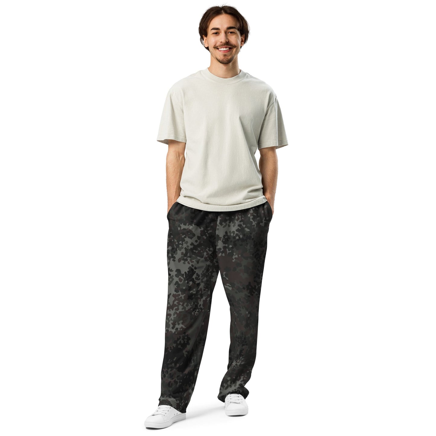 German Flecktarn Black CAMO Wide-leg joggers - Joggers