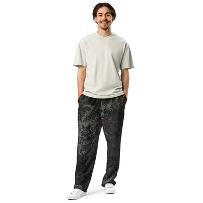 German Flecktarn Black CAMO Wide-leg joggers - Joggers