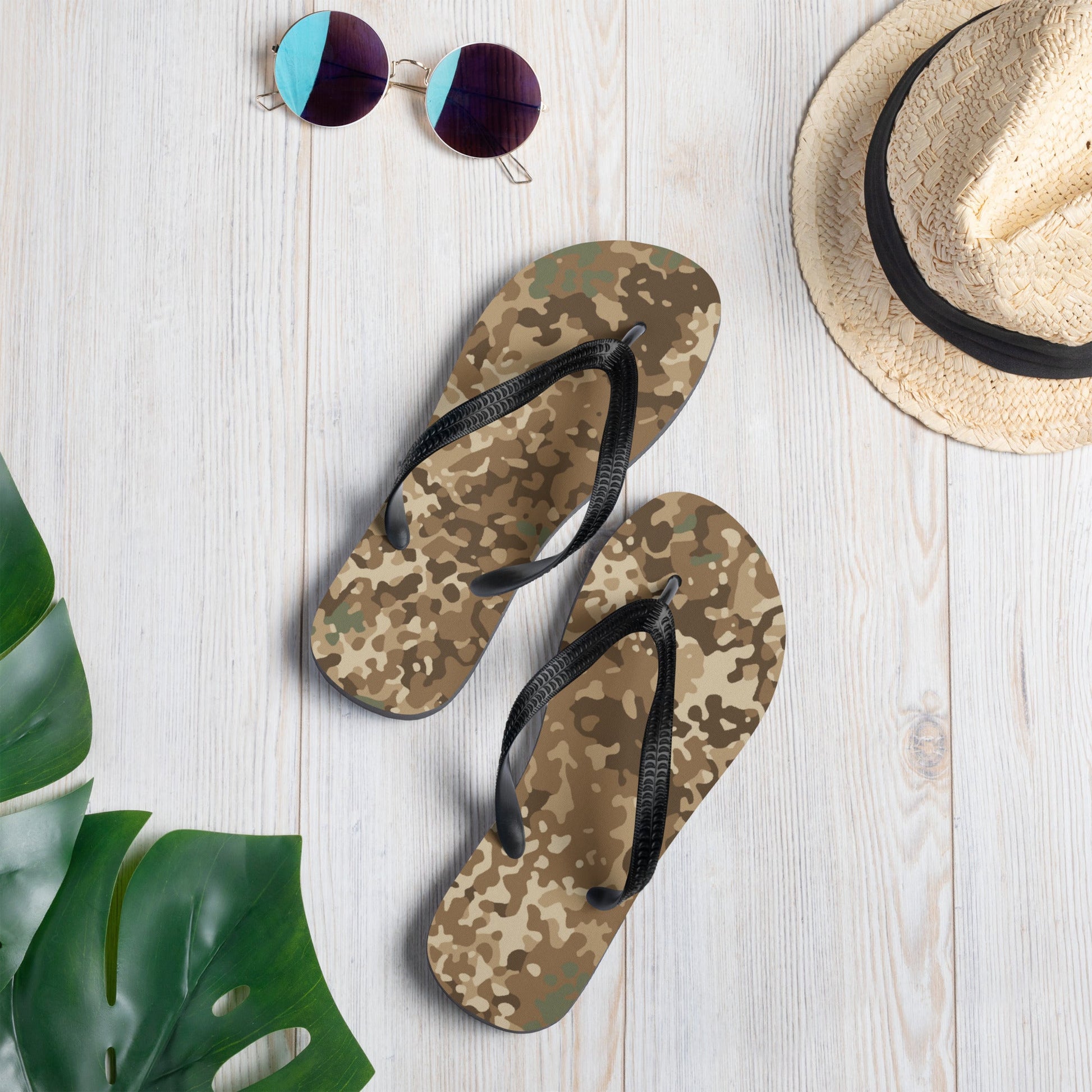 German Flecktarn Desert CAMO Flip-Flops - S