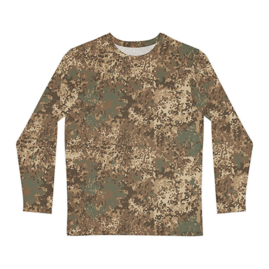 German Flecktarn Desert CAMO Unisex Long-Sleeve Shirt - XS