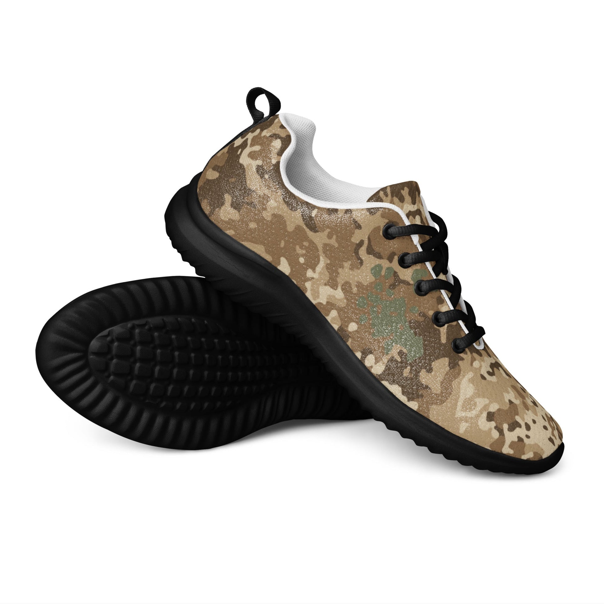 German Flecktarn Desert CAMO Mens Athletic Shoes - 5