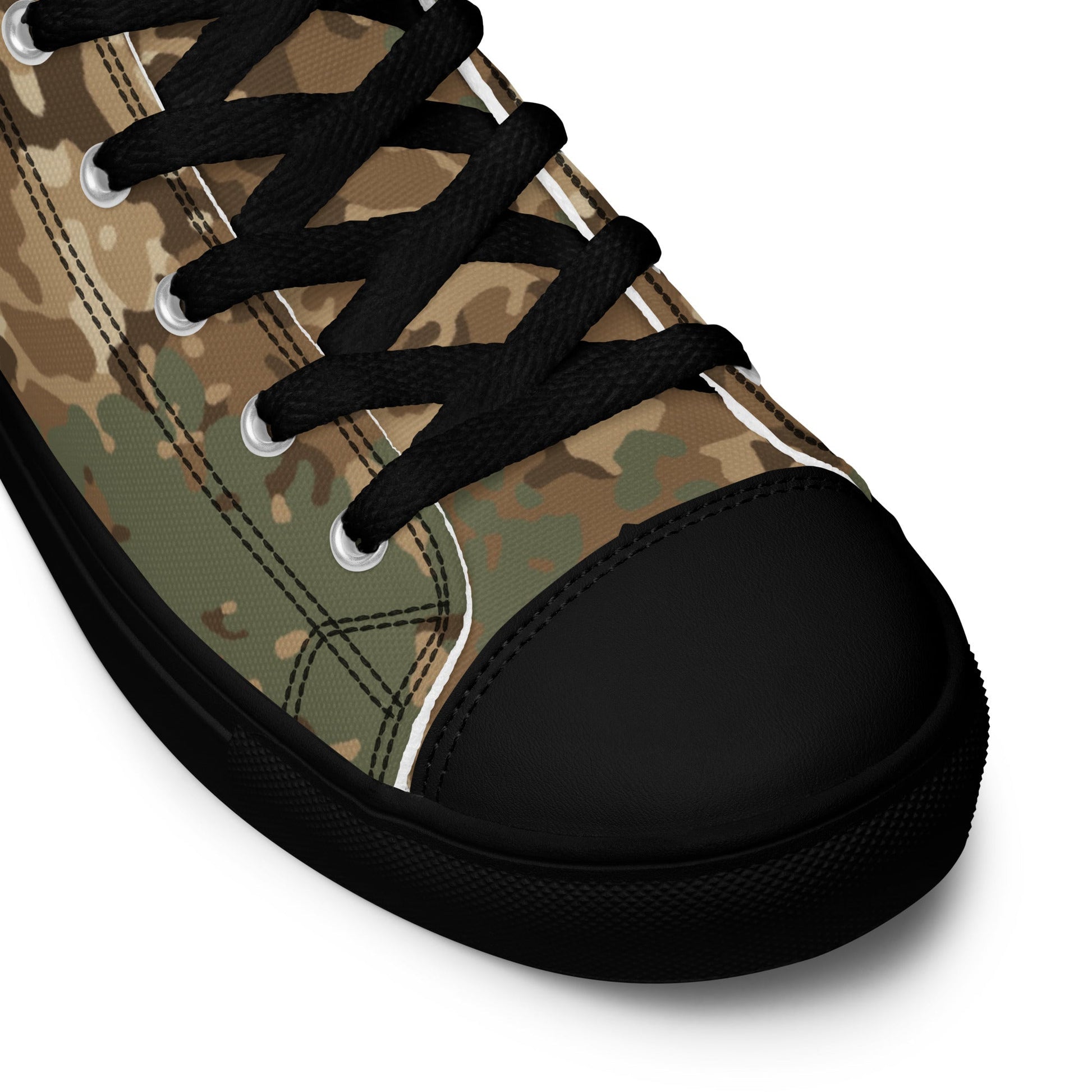 German Flecktarn Desert CAMO Mens High-Top Canvas Shoes