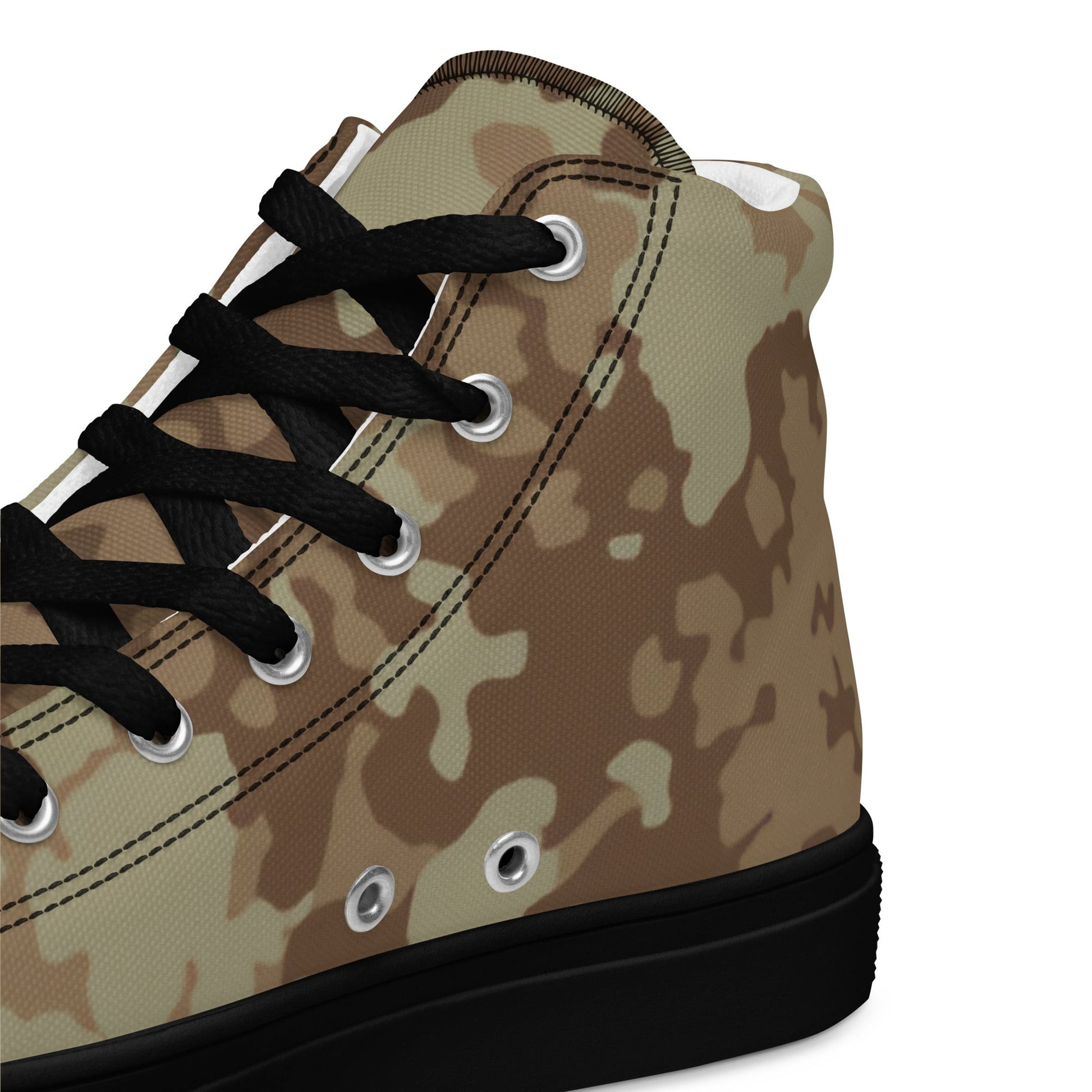 German Flecktarn Desert CAMO Mens high top canvas shoes - High Top Canvas Shoes