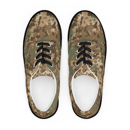 German Flecktarn Desert CAMO Mens Lace-Up Canvas Shoes - Lace-up