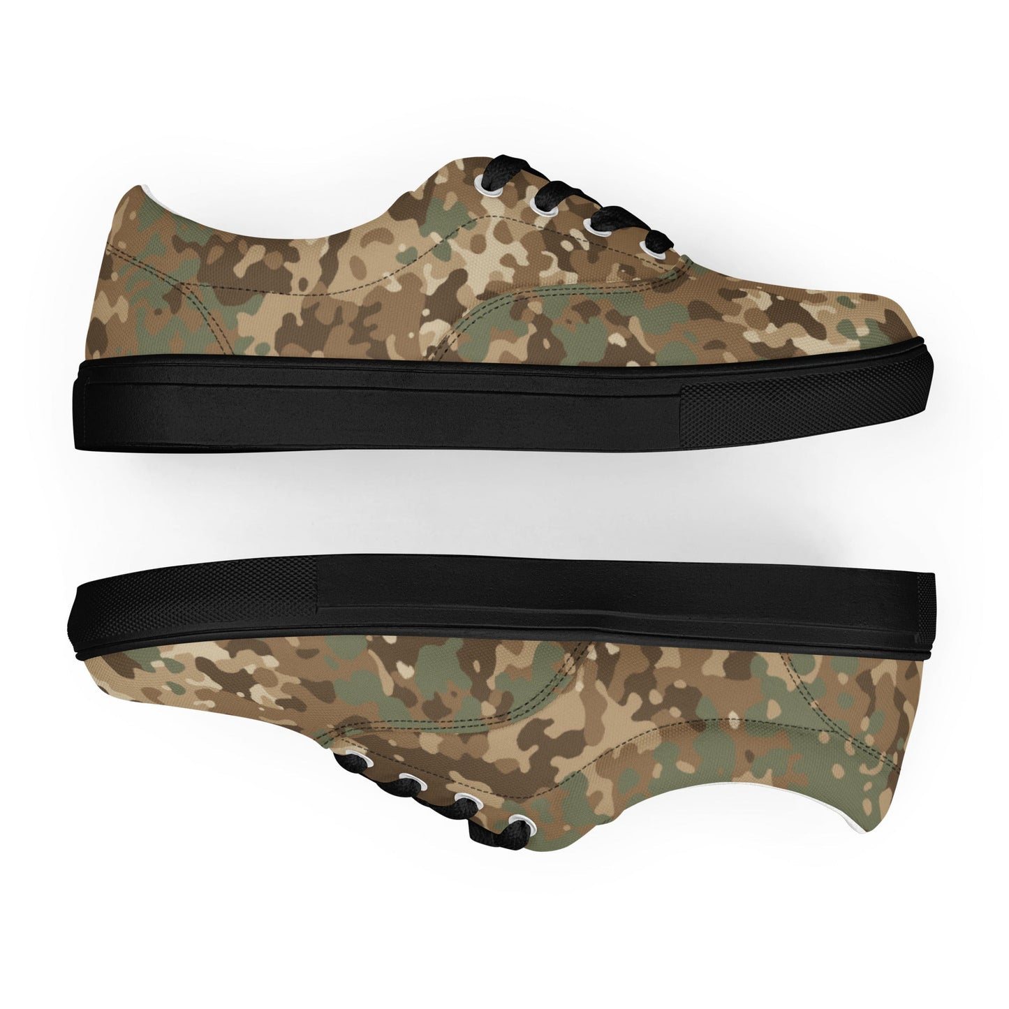 German Flecktarn Desert CAMO Mens Lace-Up Canvas Shoes - Lace-up