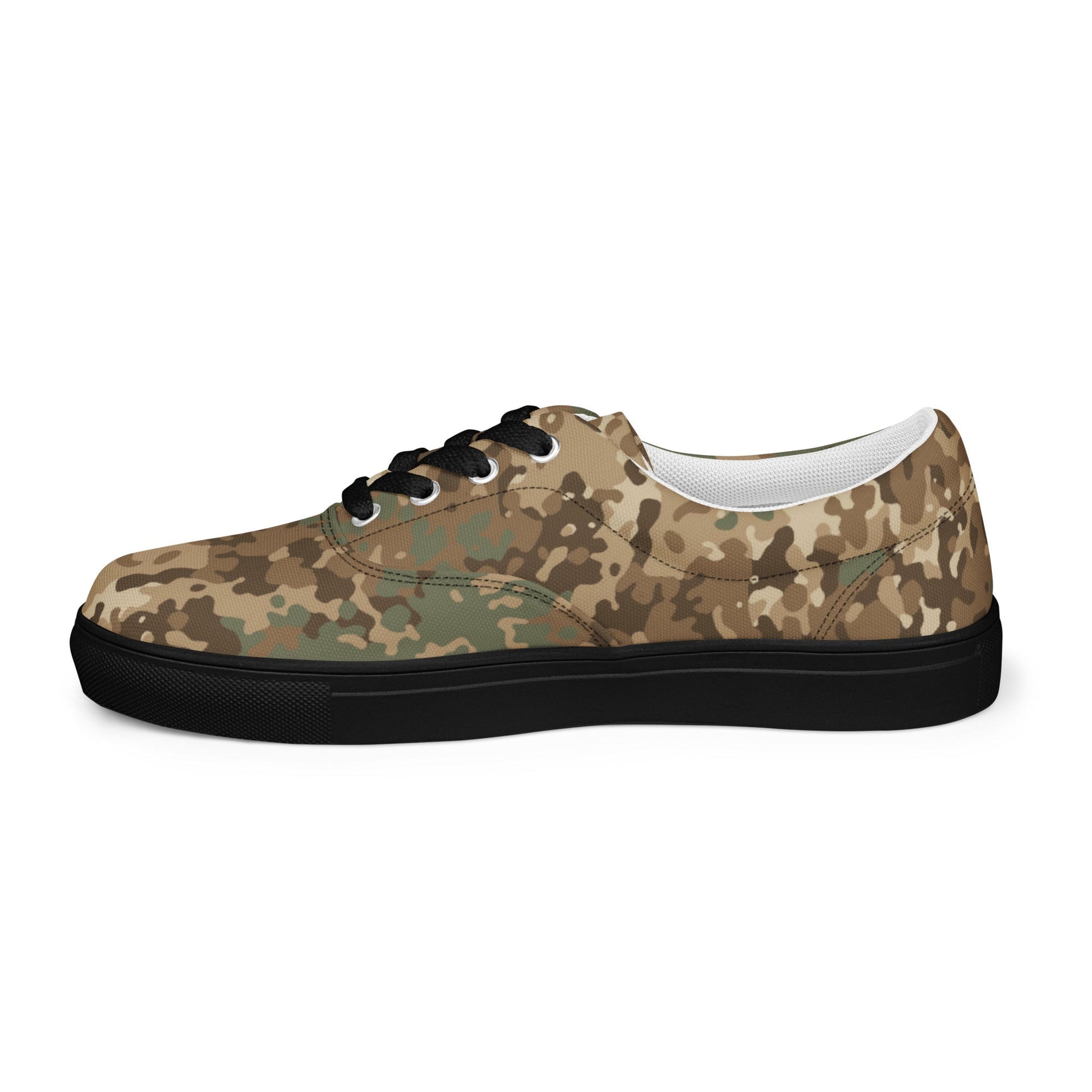 German Flecktarn Desert CAMO Mens Lace-Up Canvas Shoes - Lace-up
