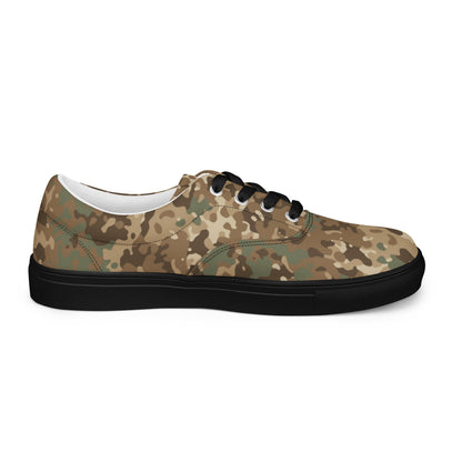 German Flecktarn Desert CAMO Mens Lace-Up Canvas Shoes - Lace-up