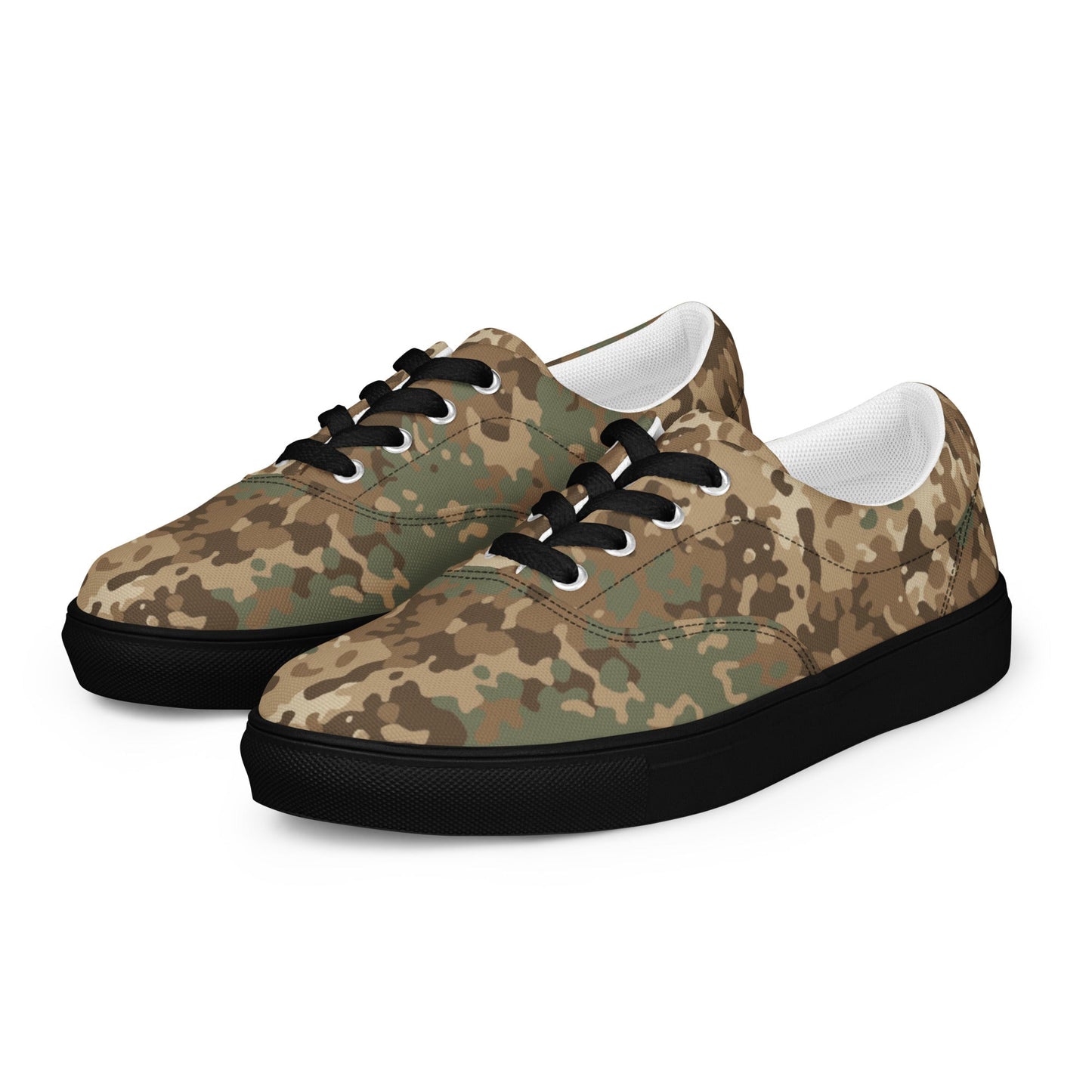 German Flecktarn Desert CAMO Mens Lace-Up Canvas Shoes - Lace-up