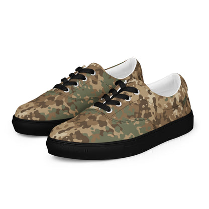 German Flecktarn Desert CAMO Mens Lace-Up Canvas Shoes - Lace-up