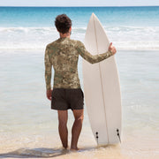Flecktarn Bundeswehr Desert CAMO Mens Long-sleeve Rash Guard