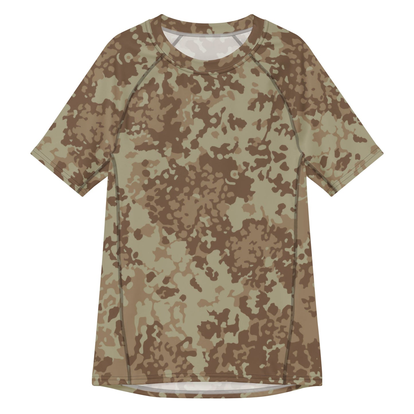 German Flecktarn Desert CAMO Mens Short-Sleeve Rash Guard - 2XS - Short-sleeve Guards