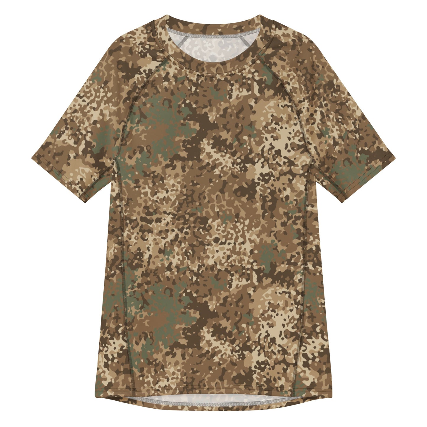 German Flecktarn Desert CAMO Mens Short-Sleeve Rash Guard - 2XS