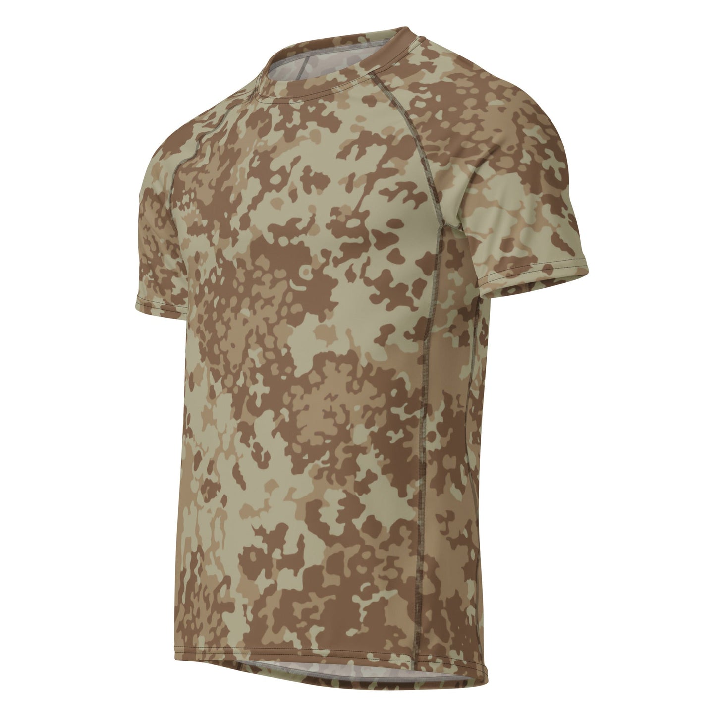 German Flecktarn Desert CAMO Mens Short-Sleeve Rash Guard - Short-sleeve Guards