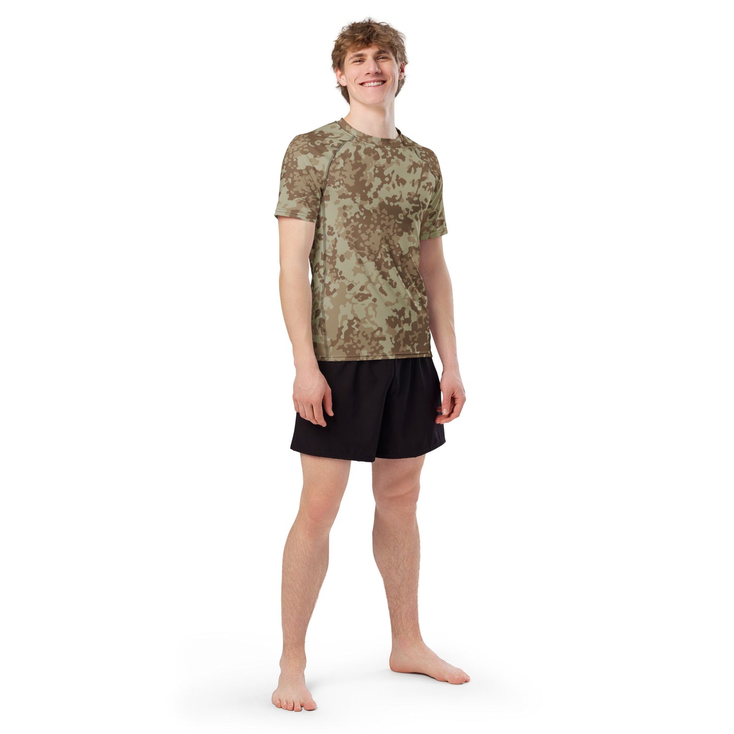 German Flecktarn Desert CAMO Mens Short-Sleeve Rash Guard - Short-sleeve Guards