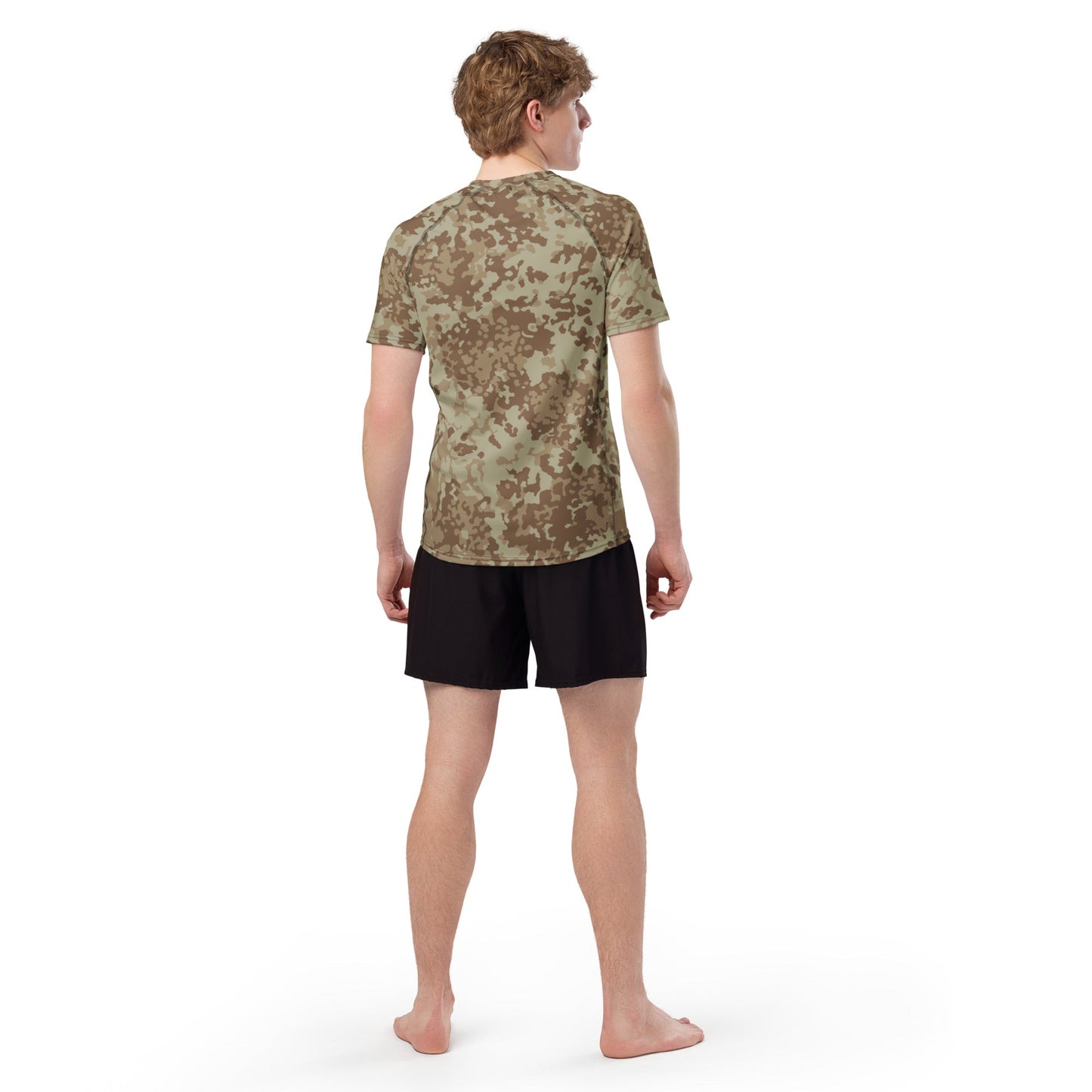 German Flecktarn Desert CAMO Mens Short-Sleeve Rash Guard - Short-sleeve Guards
