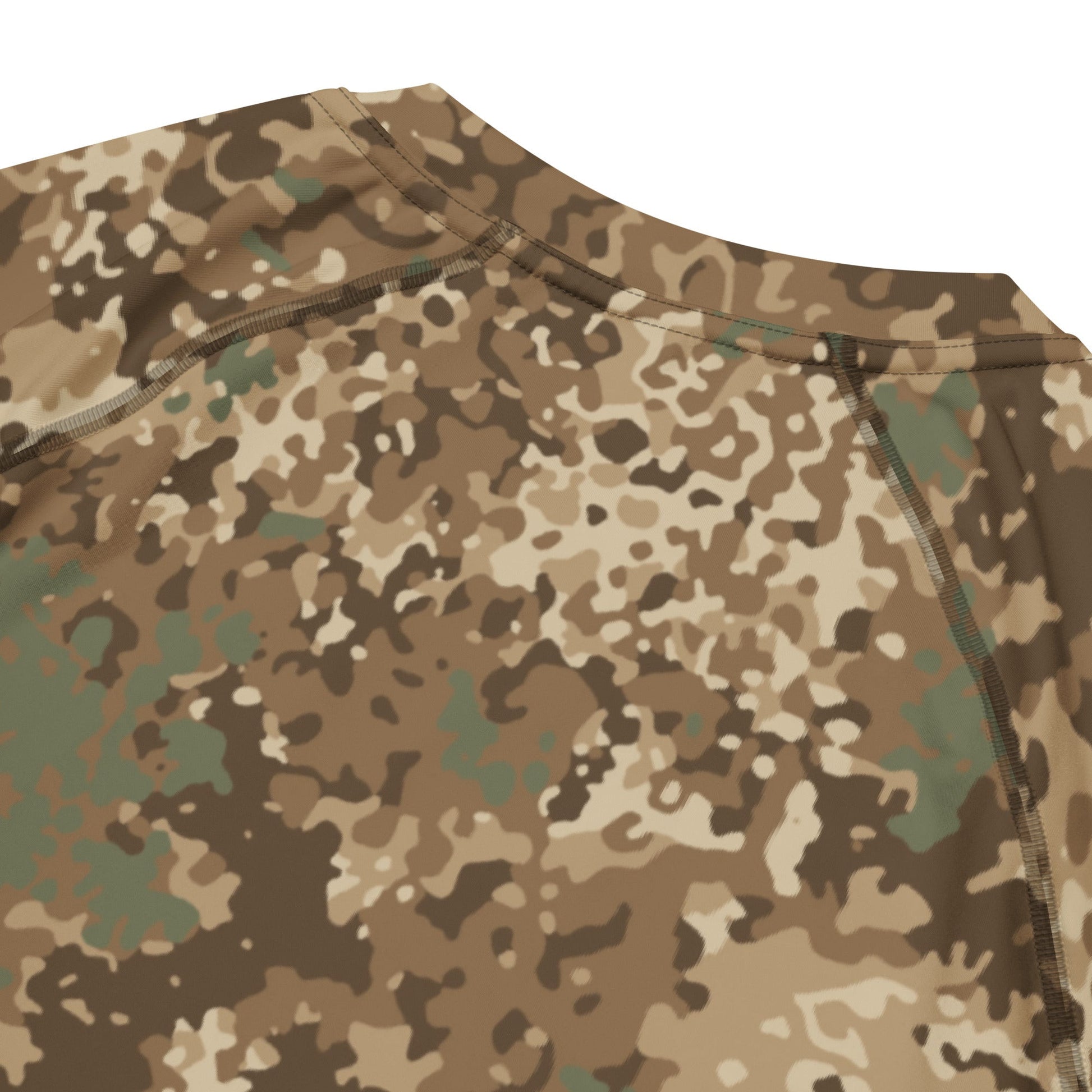 German Flecktarn Desert CAMO Mens Short-Sleeve Rash Guard