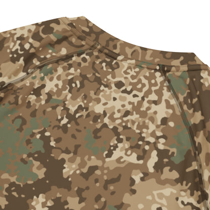 German Flecktarn Desert CAMO Mens Short-Sleeve Rash Guard