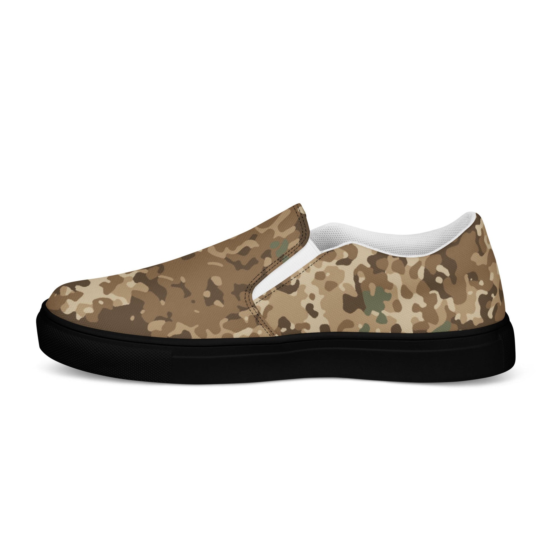 German Flecktarn Desert CAMO Mens Slip-On Canvas Shoes