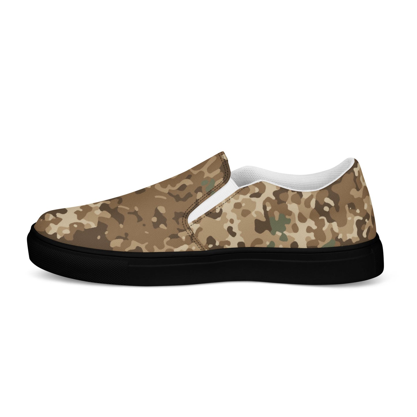 German Flecktarn Desert CAMO Mens Slip-On Canvas Shoes