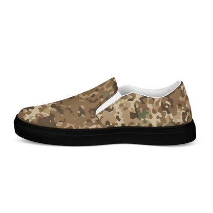 German Flecktarn Desert CAMO Mens Slip-On Canvas Shoes