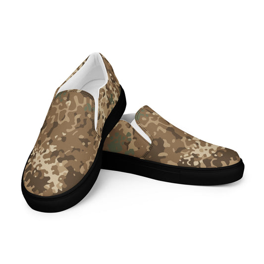 German Flecktarn Desert CAMO Mens Slip-On Canvas Shoes - 5