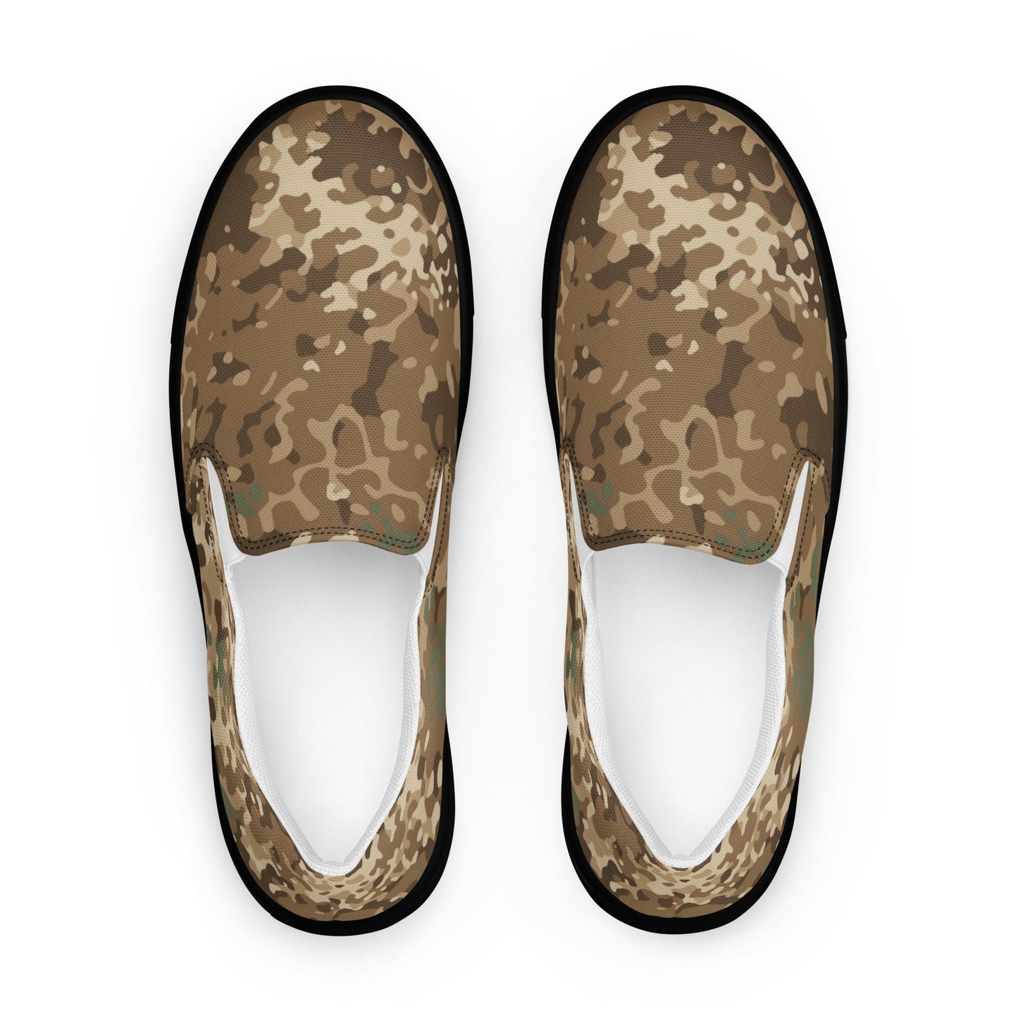 German Flecktarn Desert CAMO Mens Slip-On Canvas Shoes