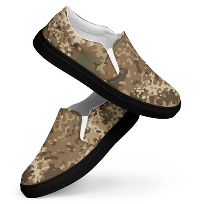 German Flecktarn Desert CAMO Mens Slip-On Canvas Shoes