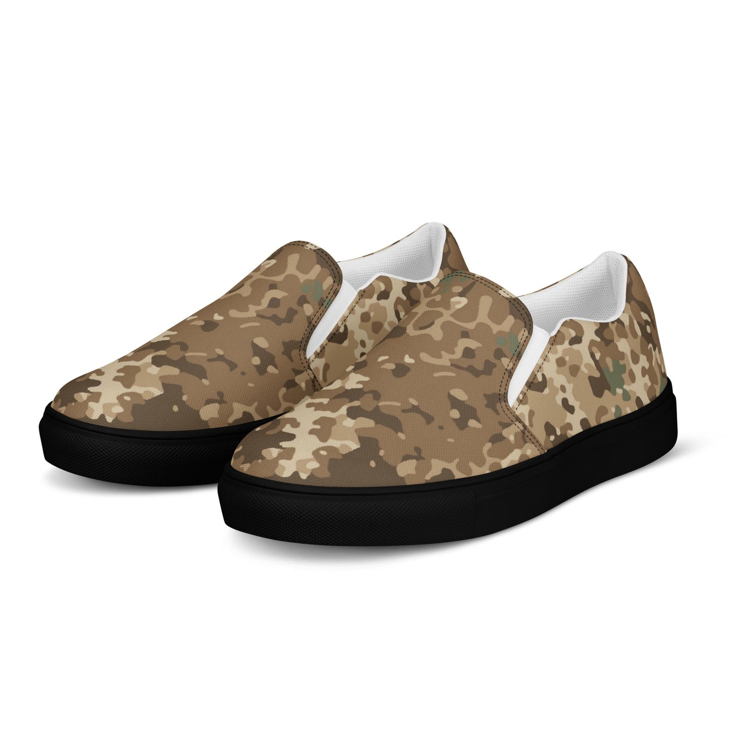 German Flecktarn Desert CAMO Mens Slip-On Canvas Shoes