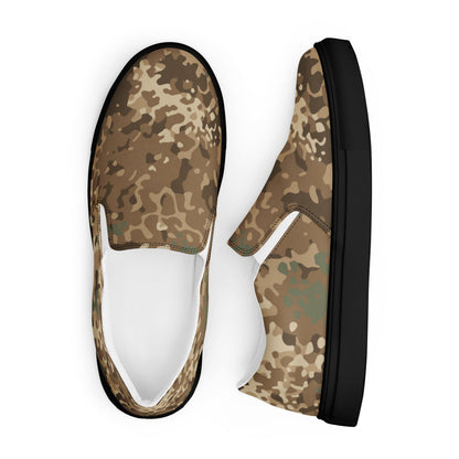 German Flecktarn Desert CAMO Mens Slip-On Canvas Shoes