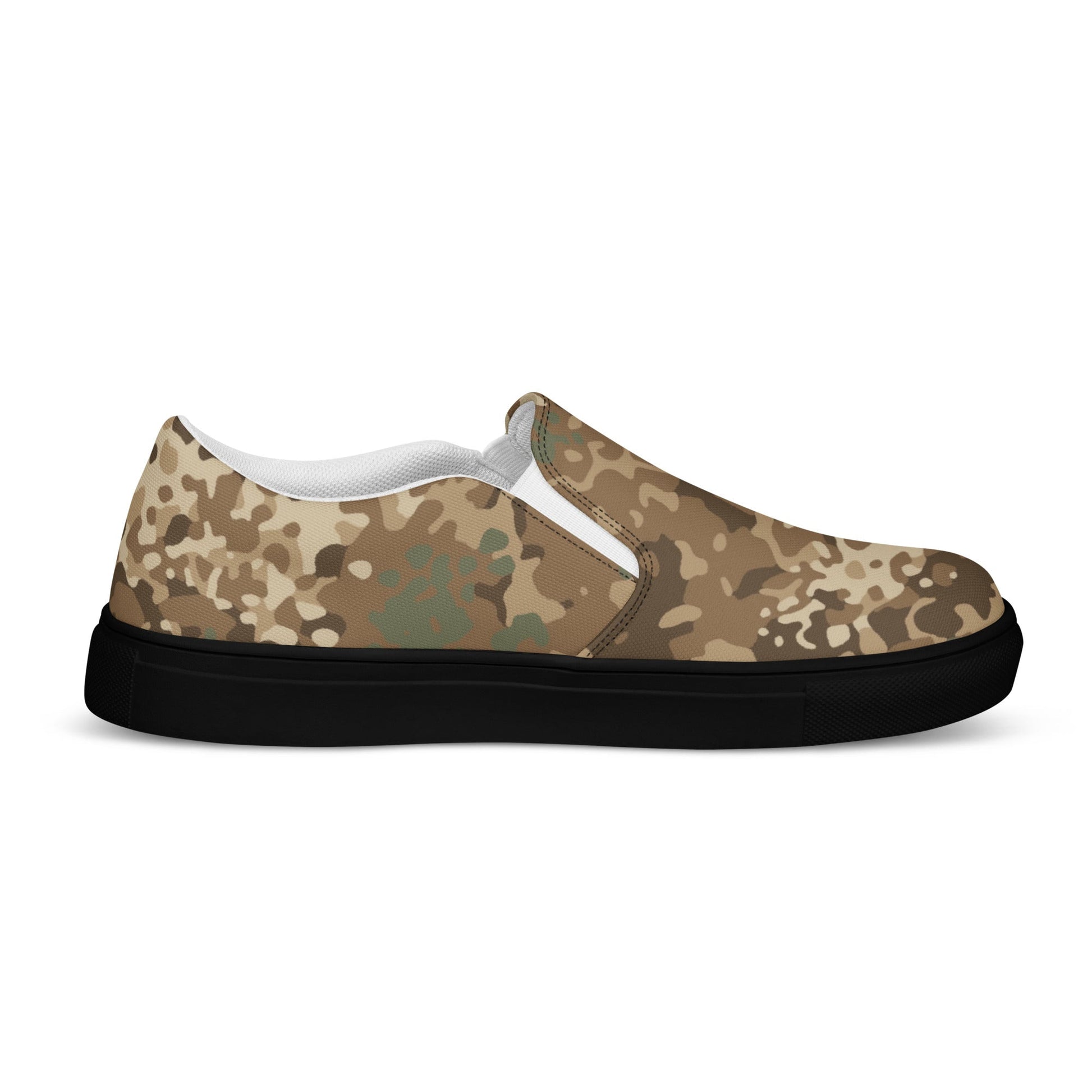 German Flecktarn Desert CAMO Mens Slip-On Canvas Shoes