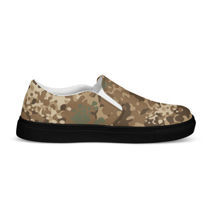 German Flecktarn Desert CAMO Mens Slip-On Canvas Shoes