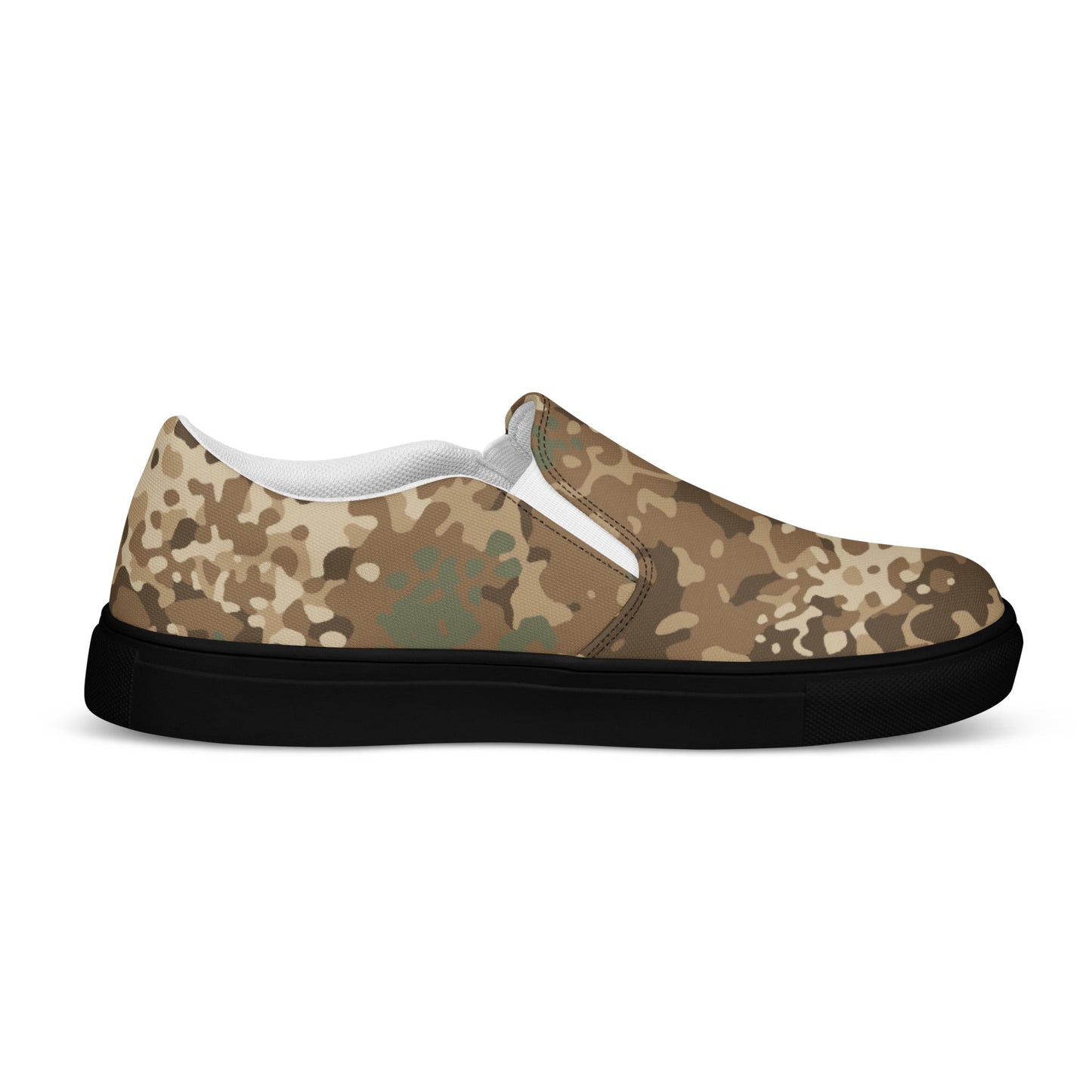 German Flecktarn Desert CAMO Mens Slip-On Canvas Shoes