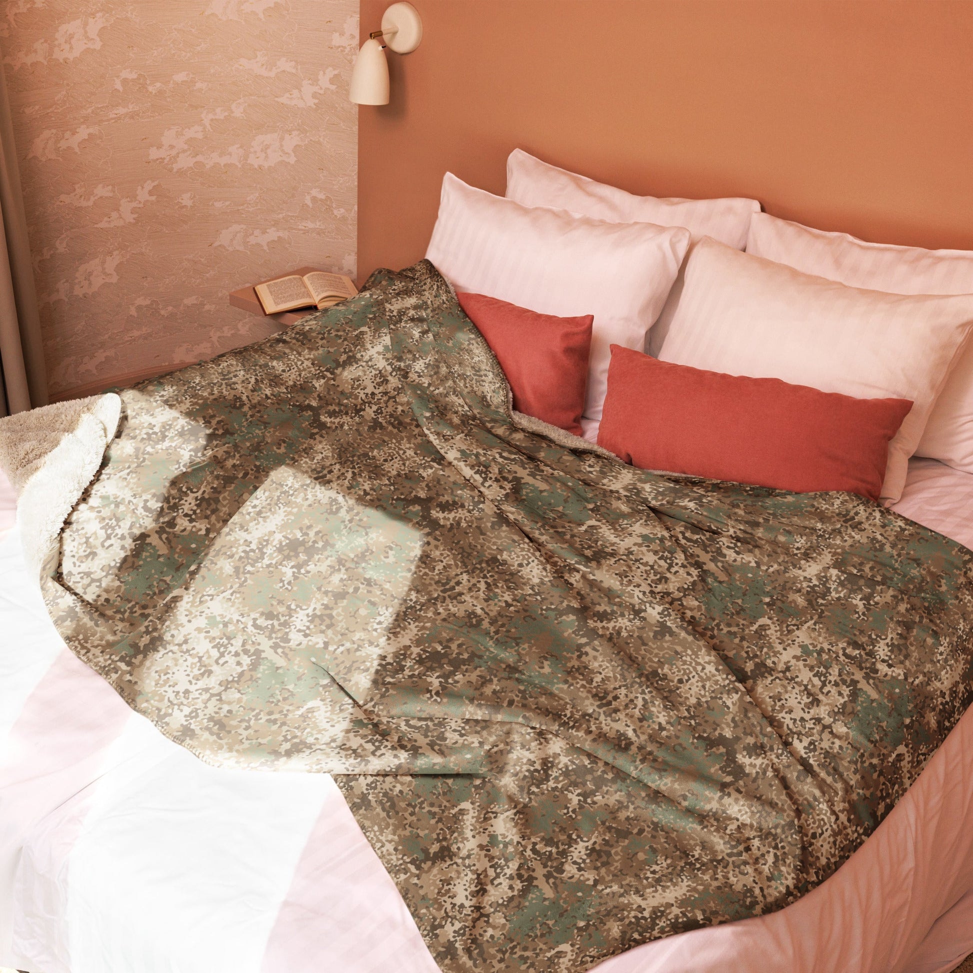 German Flecktarn Desert CAMO Sherpa Blanket