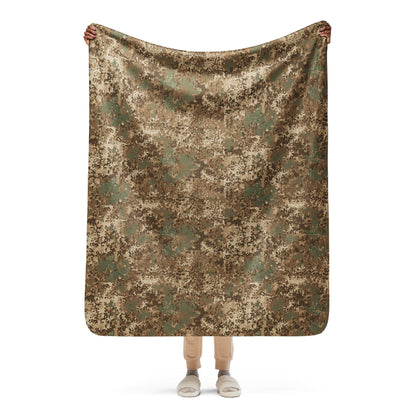 German Flecktarn Desert CAMO Sherpa Blanket - 50″×60″