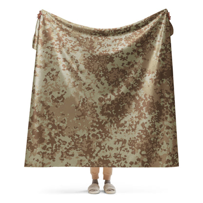 German Flecktarn Desert CAMO Sherpa blanket - 60″×80″ - Blankets