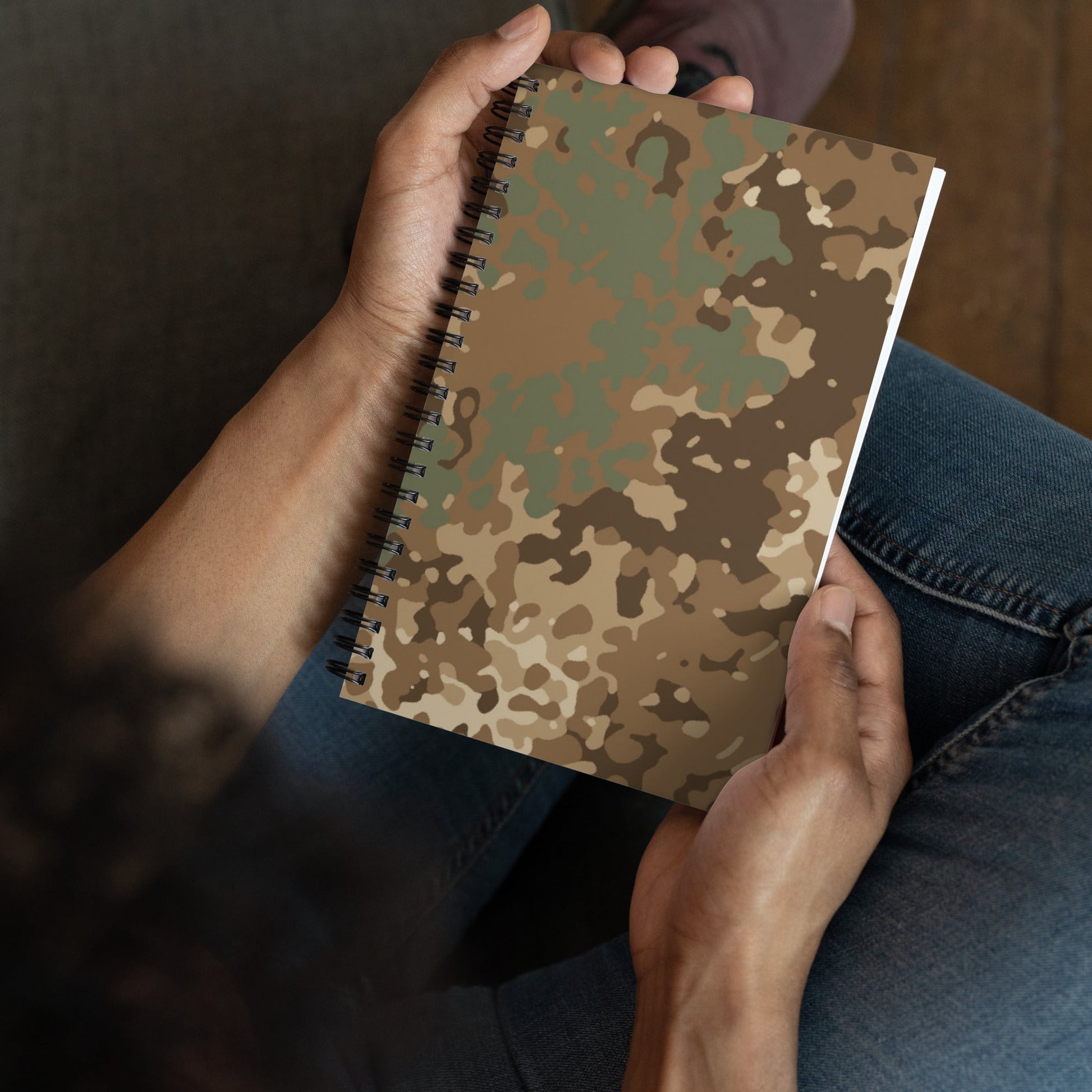 German Flecktarn Desert CAMO Spiral Notebook