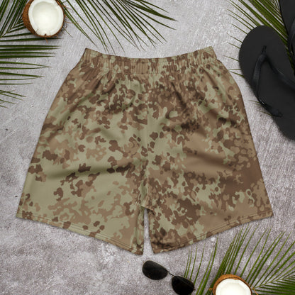 German Flecktarn Desert CAMO Unisex Athletic Long Shorts