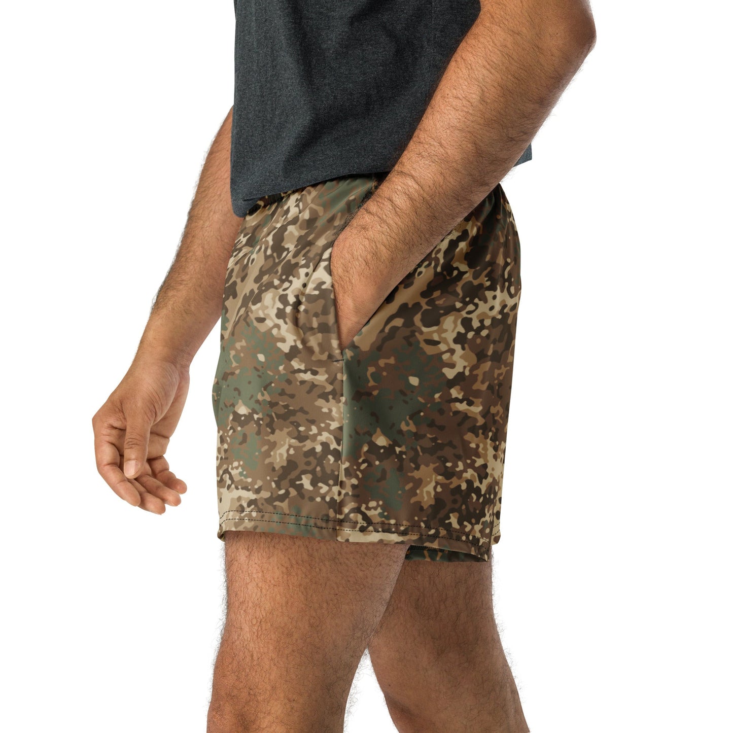 German Flecktarn Desert CAMO Unisex Athletic Shorts - XS