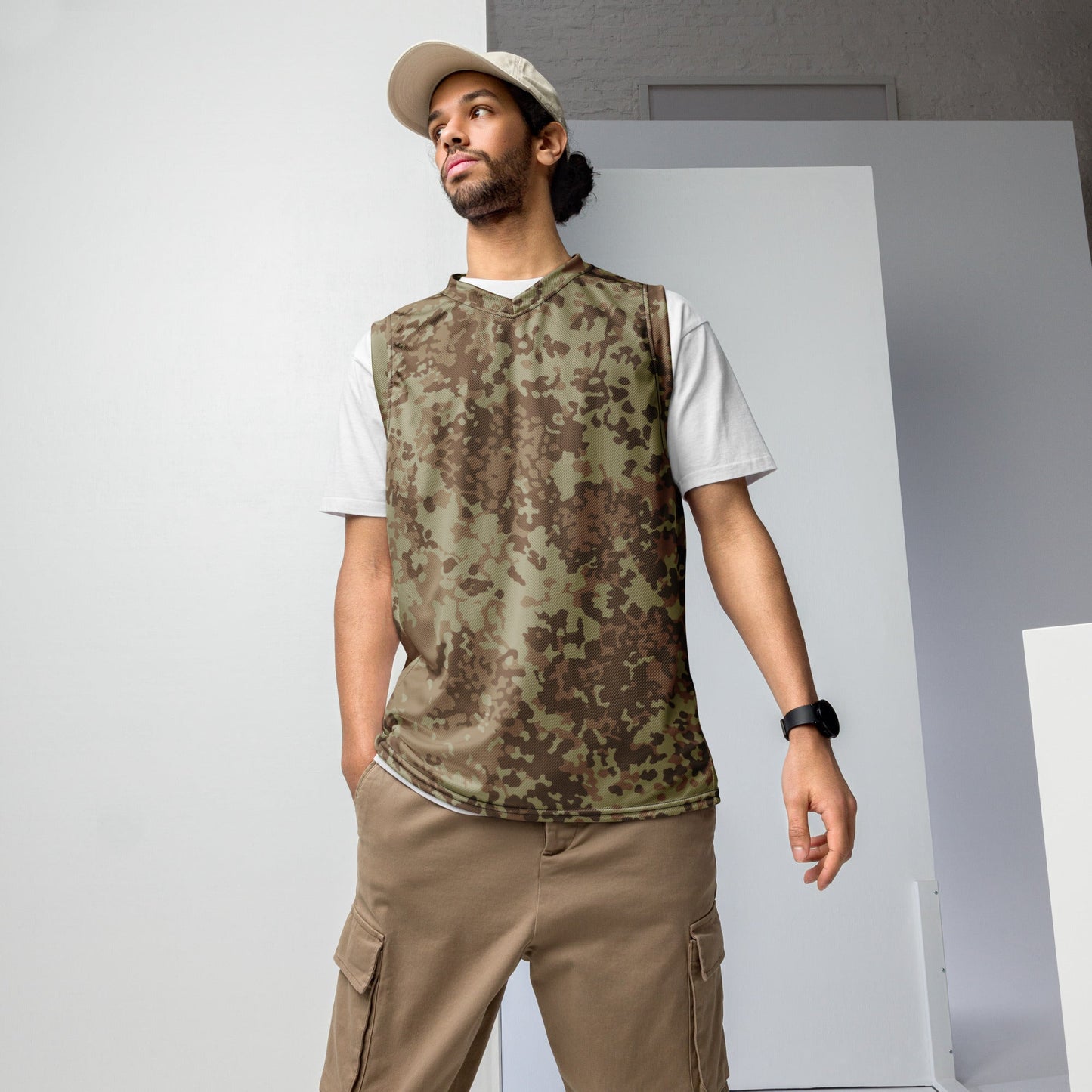 German Flecktarn Desert CAMO unisex basketball jersey - 2XS - Basketball Jerseys