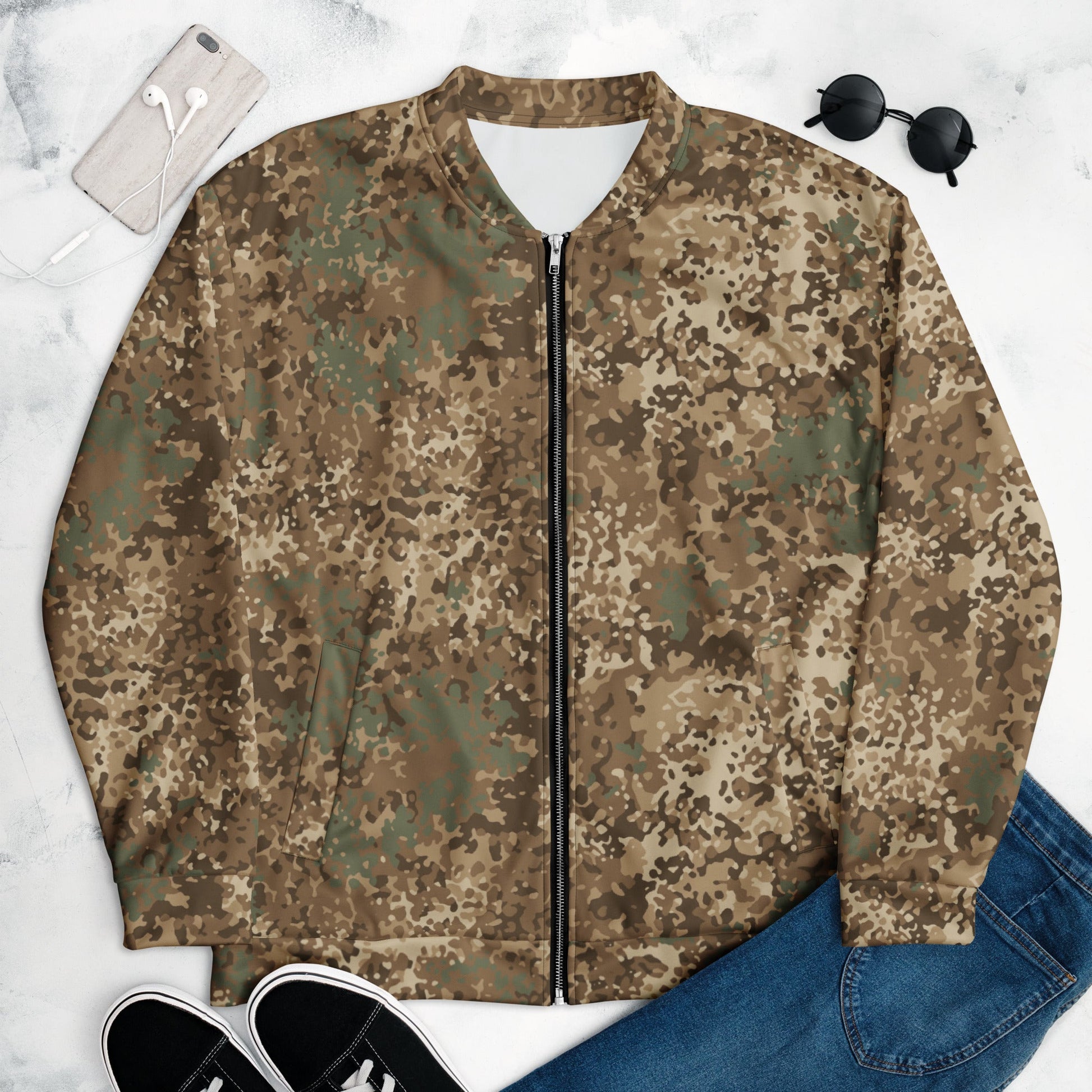 German Flecktarn Desert CAMO Unisex Bomber Jacket