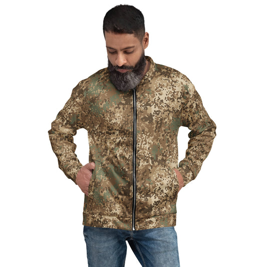 German Flecktarn Desert CAMO Unisex Bomber Jacket - XS