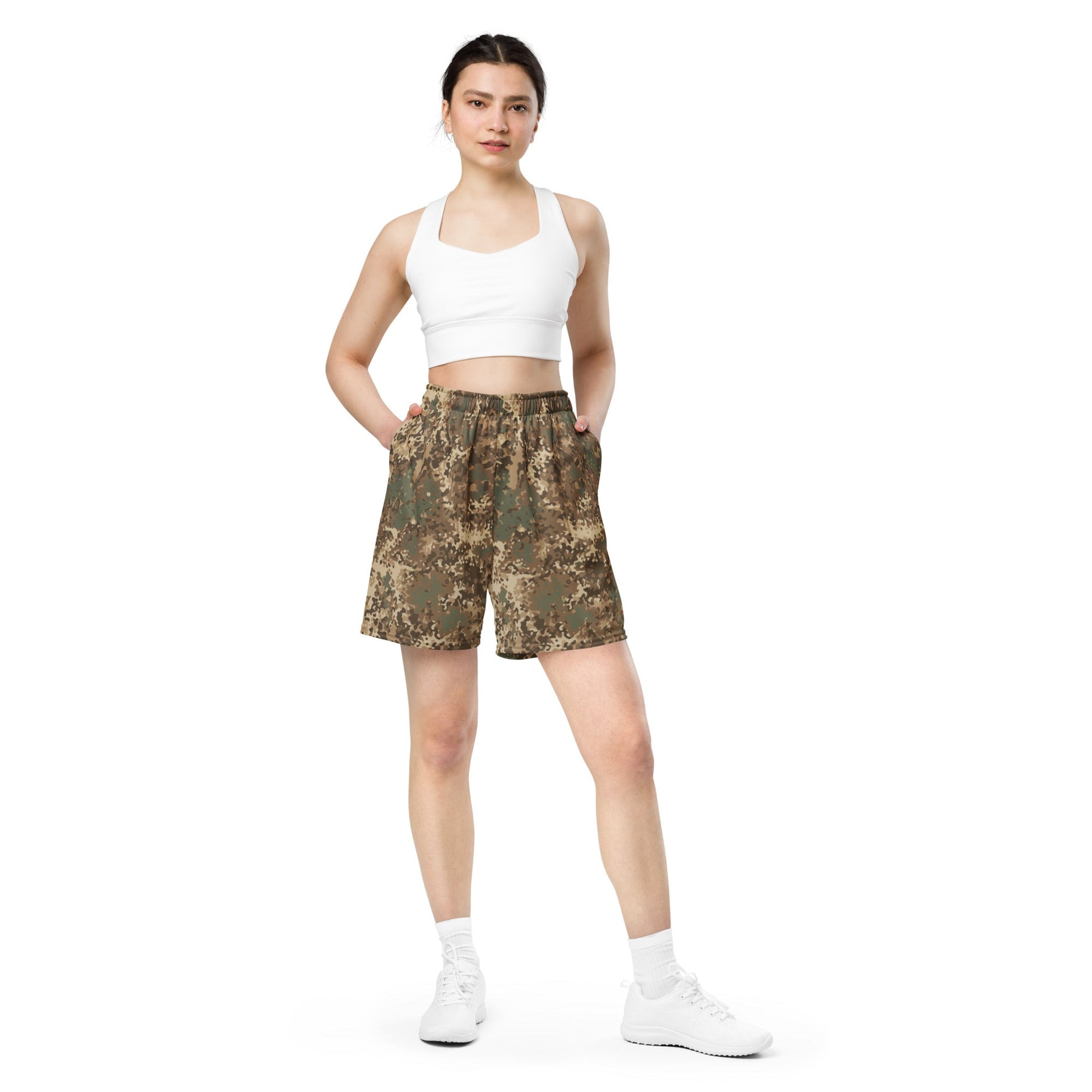 German Flecktarn Desert CAMO Unisex Mesh Shorts