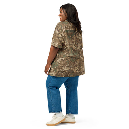 German Flecktarn Desert CAMO Unisex Short-Sleeve Button Shirt