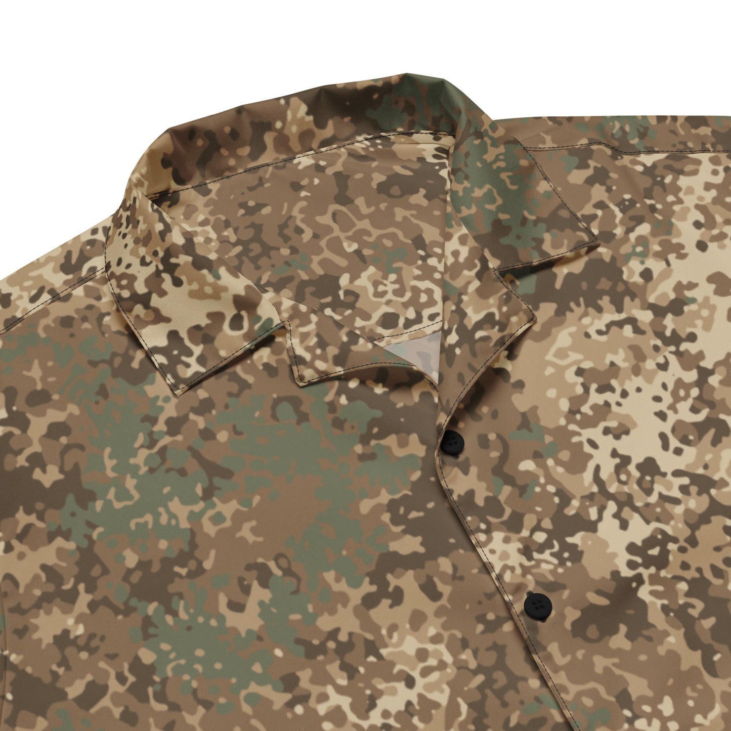 German Flecktarn Desert CAMO Unisex Short-Sleeve Button Shirt