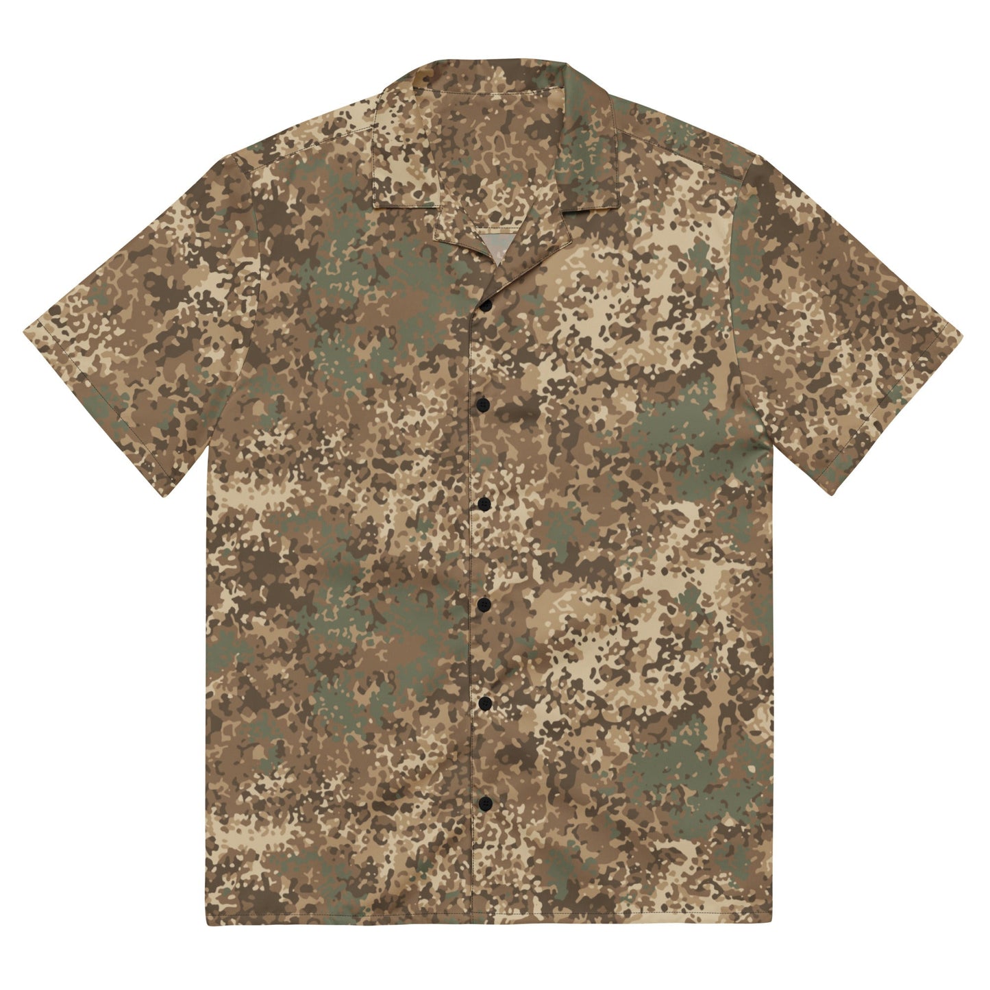 German Flecktarn Desert CAMO Unisex Short-Sleeve Button Shirt