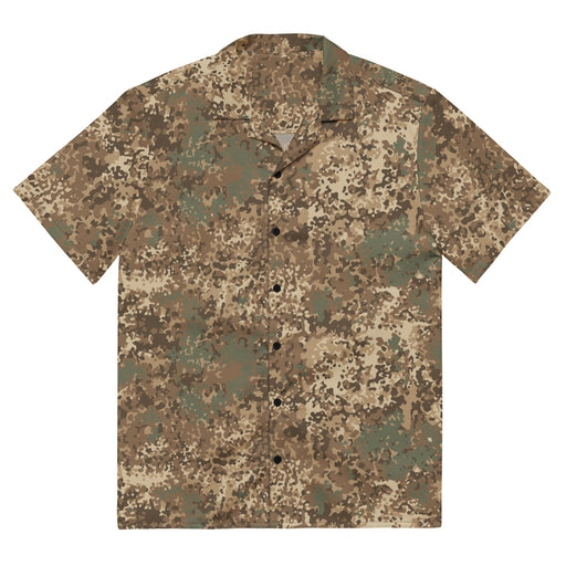 Flecktarn Bundeswehr Desert CAMO Unisex Short-Sleeve Button Shirt - Button-Up
