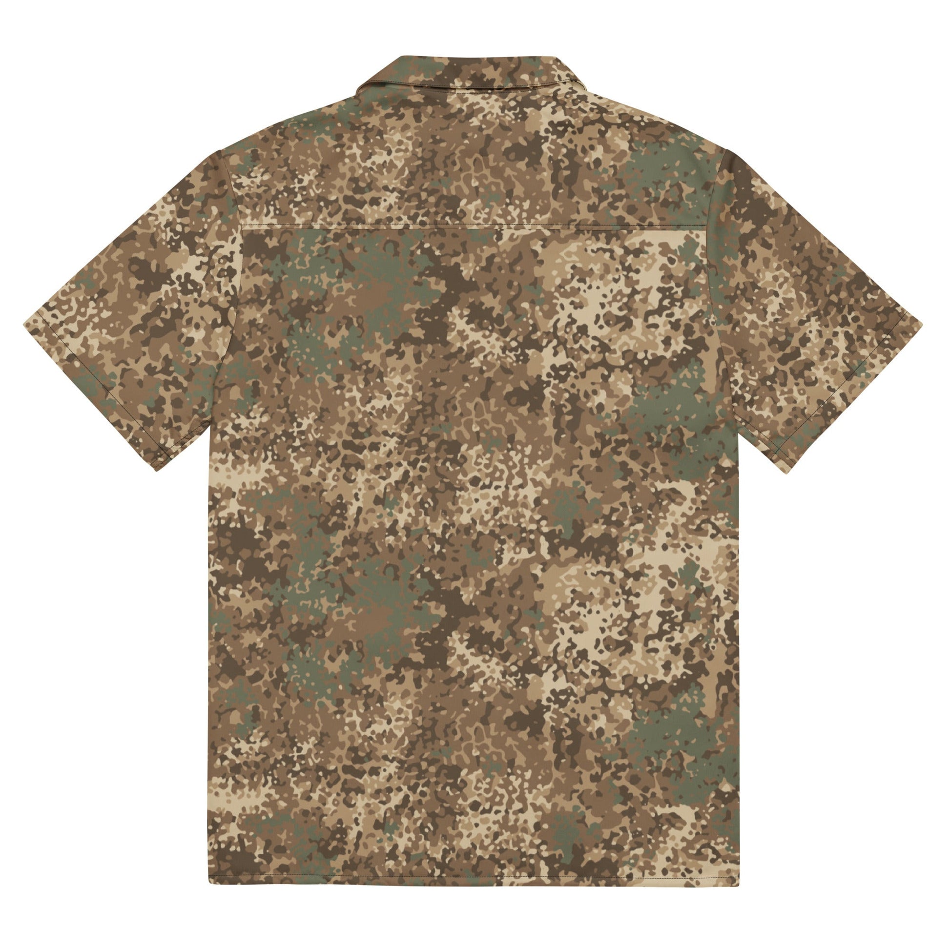 German Flecktarn Desert CAMO Unisex Short-Sleeve Button Shirt